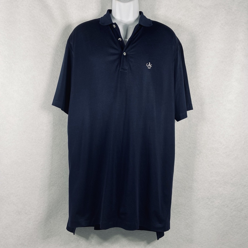 Vintage Polo Golf Ralph Lauren Polo Shirt Mens XL Navy Performance Short Sleeves